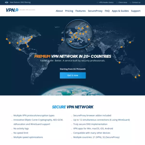 Mạng VPN cao cấp vpn.ac Được tạo bởi các chuyên gia bảo mật
