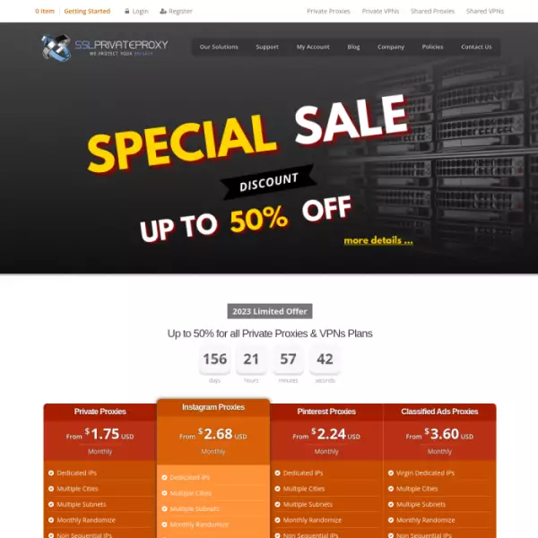 SSLPrivateProxy พร็อกซีคุณภาพสูง และการสนับสนุนลูกค้าที่ยอดเยี่ยม มีความเร็วสูง