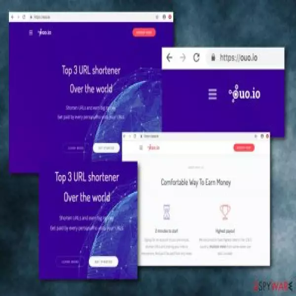 Tautan sampul web Ouo io, persingkat tautan, dapatkan uang, bayar tepat waktu (bayar otomatis)