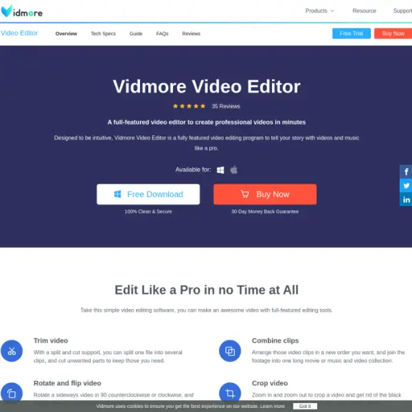 Vidmore ialah alat untuk menukar lebih daripada 200 format video.
