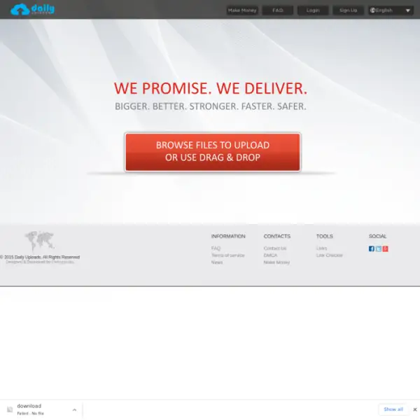 dailyuploads fast and free web file hosting Make money by uploading files