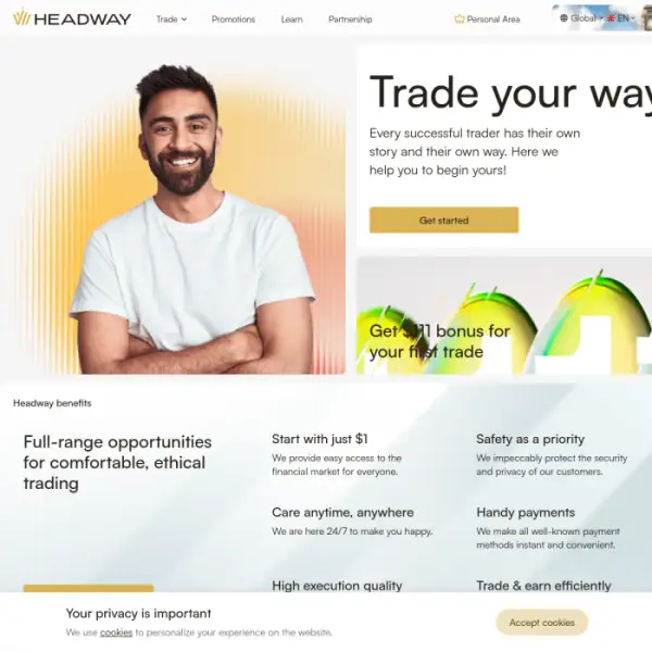 Headway Forex Trading Полные возможности для комфортной и этичной торговли.