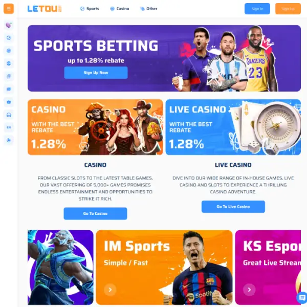 letou, die weltweit führende Marke für Online-Glücksspiele und Gaming