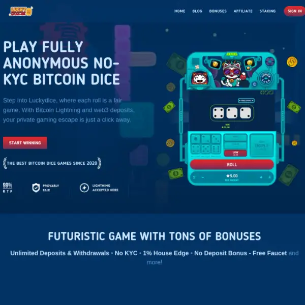 Luckydice는 다양한 게임을 제공합니다. 큰 보상을 받고 암호화폐를 늘려보세요.