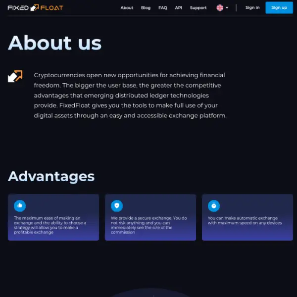 Платформа автоматического обмена валюты FixFloat на максимальной скорости на любом устройстве