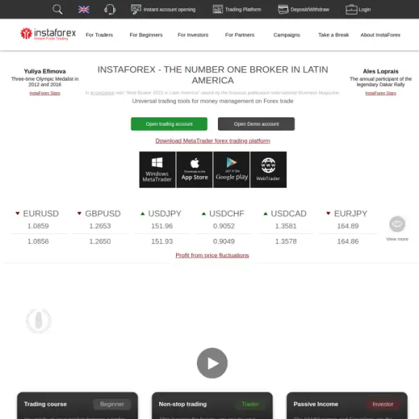 InstaForex is the perfect broker for those who want to trade with passive investments.