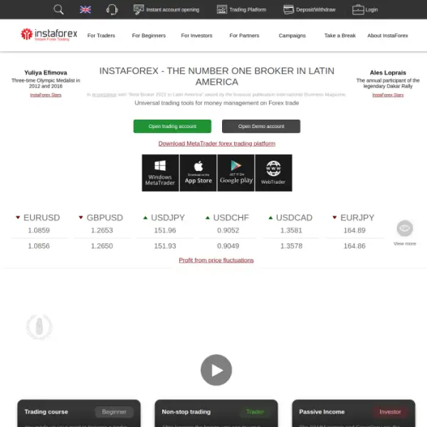 InstaForex は、パッシブ投資で取引したい人に最適なブローカーです。