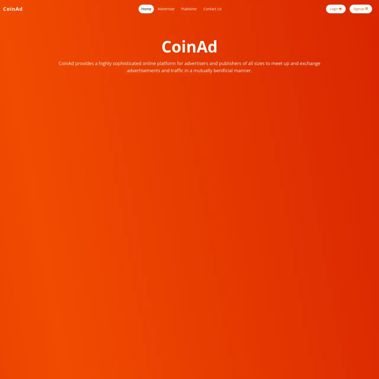CoinAd offers a modern platform for advertisers and publishers to exchange ads and traffic. Advertis