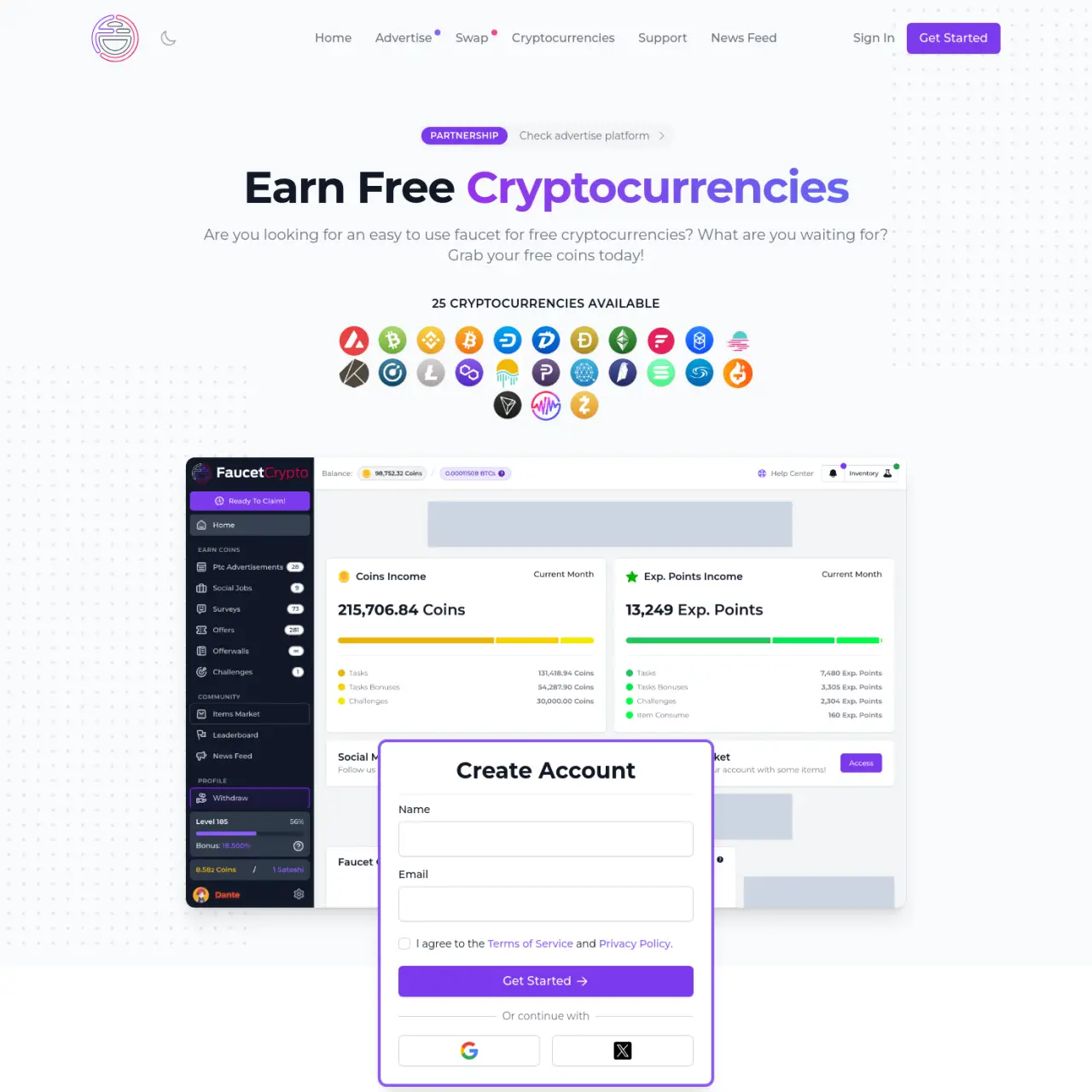 A crypto faucet is a website or application that rewards you with cryptocurrency for completing simp