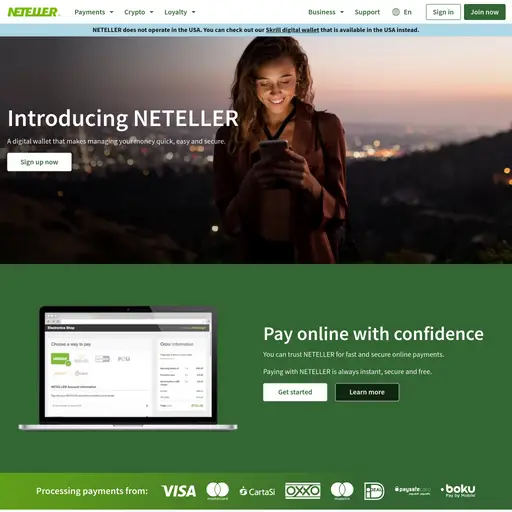 Neteller のスクリーンショット